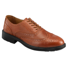 Brown Brogue Safety Shoe 